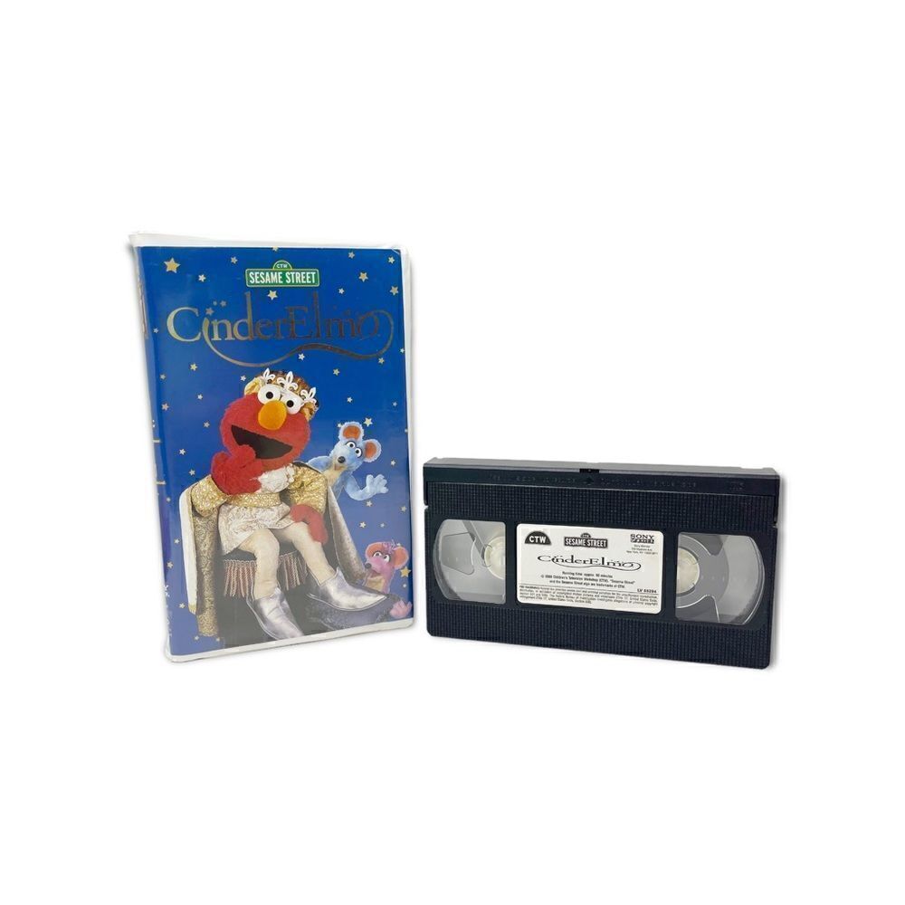 VHS Sesame Street CinderElmo 2000 Clamshell Classic Children’s Movie